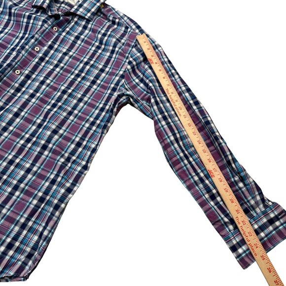 Peter Millar Plaid Long Sleeve Button-Up Shirt Mens XL Officeready Multicolor - Picture 6 of 7